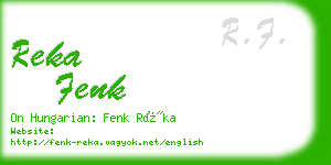 reka fenk business card